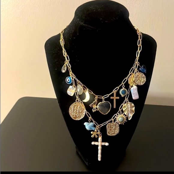 Atterri Jewelry - Atterri Gold Toned Charm Necklace